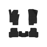 Коврики с экокожи в салон Passat (B6) (with armrest) Volkswagen 2005-2010 6 поколение Sedan EU EVAtech  ECO Экокожа черная c черной ниткой черный кант