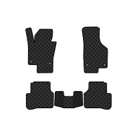Коврики с экокожи в салон Passat (B6) (with armrest) Volkswagen 2005-2010 6 поколение Sedan EU EVAtech  ECO Экокожа черная c черной ниткой черный кант