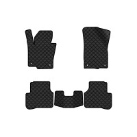 Коврики с экокожи в салон Passat (B6) (with armrest) Volkswagen 2005-2010 6 поколение Sedan EU EVAtech  ECO Экокожа черная c черной ниткой черный кант