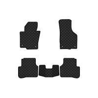 Коврики с экокожи в салон Passat (B6) (with armrest) Volkswagen 2005-2010 6 поколение Sedan EU EVAtech  ECO Экокожа черная c черной ниткой черный кант