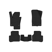 Коврики с экокожи в салон Passat (B6) (with armrest) Volkswagen 2005-2010 6 поколение Sedan EU EVAtech  ECO Экокожа черная c черной ниткой черный кант