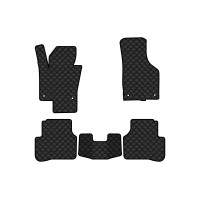 Коврики с экокожи в салон Passat (B6) (with armrest) Volkswagen 2005-2010 6 поколение Sedan EU EVAtech  ECO Экокожа черная c черной ниткой черный кант