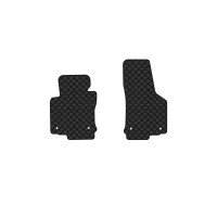 Коврики с экокожи в салон Golf (VI) MT Volkswagen 2009-2012 6 поколение Combi EU EVAtech  ECO Экокожа черная c черной ниткой черный кант