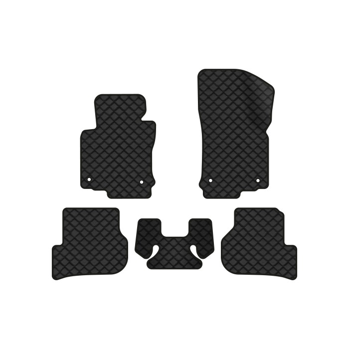 Коврики с экокожи в салон Golf (VI) MT Volkswagen 2009-2012 6 поколение Combi EU EVAtech  ECO Экокожа черная c черной ниткой черный кант