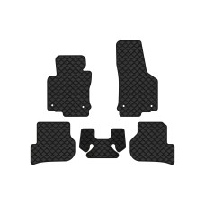 Коврики с экокожи в салон Golf (VI) MT Volkswagen 2009-2012 6 поколение Combi EU EVAtech  ECO Экокожа черная c черной ниткой черный кант