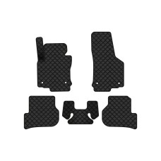 Коврики с экокожи в салон Golf (VI) MT Volkswagen 2009-2012 6 поколение Combi EU EVAtech  ECO Экокожа черная c черной ниткой черный кант