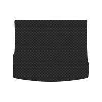 Коврик с экокожи в багажник Tiguan (Mk 2) Volkswagen 2016-2020 2 поколение SUV EU EVAtech  ECO Экокожа черная c черной ниткой черный кант