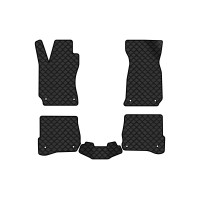 Коврики с экокожи в салон Passat (B5) Volkswagen 1996-2005 5 поколение Sedan EU EVAtech  ECO Экокожа черная c черной ниткой черный кант