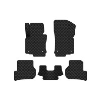 Коврики с экокожи в салон Golf (V) AT 5-doors Volkswagen 2003-2009 5 поколение Htb EU EVAtech  ECO Экокожа черная c черной ниткой черный кант