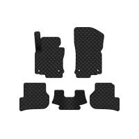 Коврики с экокожи в салон Golf (V) MT 5-doors Volkswagen 2003-2009 5 поколение Htb EU EVAtech  ECO Экокожа черная c черной ниткой черный кант