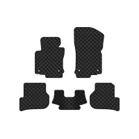 Коврики с экокожи в салон Golf (V) MT 5-doors Volkswagen 2003-2009 5 поколение Htb EU EVAtech  ECO Экокожа черная c черной ниткой черный кант