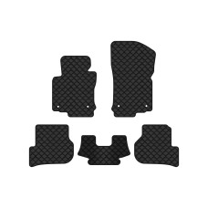 Коврики с экокожи в салон Golf (V) MT 5-doors Volkswagen 2003-2009 5 поколение Htb EU EVAtech  ECO Экокожа черная c черной ниткой черный кант