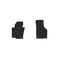 Коврики с экокожи в салон Passat (B6) (with armrest) Volkswagen 2005-2010 6 поколение Sedan EU EVAtech  ECO Экокожа черная c черной ниткой черный кант