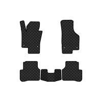Коврики с экокожи в салон Passat (B6) (with armrest) Volkswagen 2005-2010 6 поколение Sedan EU EVAtech  ECO Экокожа черная c черной ниткой черный кант