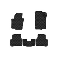 Коврики с экокожи в салон Passat (B6) (with armrest) Volkswagen 2005-2010 6 поколение Sedan EU EVAtech  ECO Экокожа черная c черной ниткой черный кант