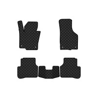 Коврики с экокожи в салон Passat (B6) (with armrest) Volkswagen 2005-2010 6 поколение Sedan EU EVAtech  ECO Экокожа черная c черной ниткой черный кант