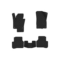 Коврики с экокожи в салон Passat (B6) (with armrest) Volkswagen 2005-2010 6 поколение Sedan EU EVAtech  ECO Экокожа черная c черной ниткой черный кант