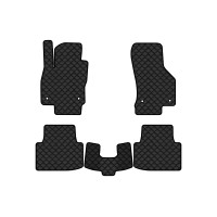 Коврики с экокожи в салон Passat (B8) Volkswagen 2014-2019 8 поколение Sedan EU EVAtech  ECO Экокожа черная c черной ниткой черный кант экокожа