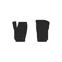 Коврики с экокожи в салон Polo (V) 5-doors Volkswagen 2009-2017 5 поколение Htb EU EVAtech  ECO Экокожа черная c черной ниткой черный кант