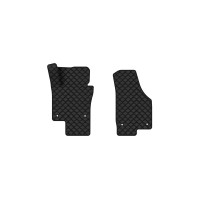 Коврики с экокожи в салон Jetta (VI) AT Volkswagen 2010-2018 6 поколение Sedan EU EVAtech  ECO Экокожа черная c черной ниткой черный кант