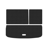 Коврик с экокожи в багажник Tiguan (NF) MT Volkswagen 2007-2018 1 поколение SUV EU EVAtech  ECO Экокожа черная c черной ниткой черный кант