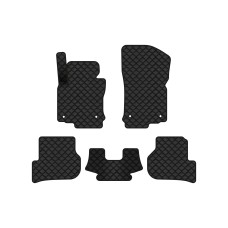 Коврики с экокожи в салон Golf (V) MT 3-doors Volkswagen 2003-2009 5 поколение Htb EU EVAtech  ECO Экокожа черная c черной ниткой черный кант