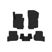 Коврики с экокожи в салон Golf (V) MT 3-doors Volkswagen 2003-2009 5 поколение Htb EU EVAtech  ECO Экокожа черная c черной ниткой черный кант