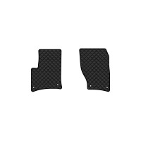 Коврики с экокожи в салон Touareg (7P) (2-zone climate control) Volkswagen 2010-2014 2 поколение SUV EU EVAtech  ECO Экокожа черная c черной ниткой черный кант