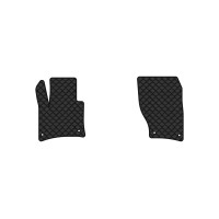 Коврики с экокожи в салон Touareg (7P) Restyling (2-zone climate control) Volkswagen 2014-2018 2 поколение SUV EU EVAtech  ECO Экокожа черная c черной ниткой черный кант
