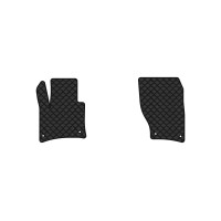 Коврики с экокожи в салон Touareg (7P) Restyling (2-zone climate control) Volkswagen 2014-2018 2 поколение SUV EU EVAtech  ECO Экокожа черная c черной ниткой черный кант