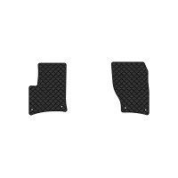 Коврики с экокожи в салон Touareg (7P) Restyling (2-zone climate control) Volkswagen 2014-2018 2 поколение SUV EU EVAtech  ECO Экокожа черная c черной ниткой черный кант