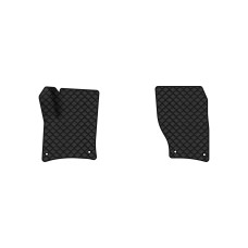 Коврики с экокожи в салон Touareg (7P) Restyling (2-zone climate control) Volkswagen 2014-2018 2 поколение SUV EU EVAtech  ECO Экокожа черная c черной ниткой черный кант