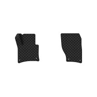 Коврики с экокожи в салон Touareg (7P) Restyling (2-zone climate control) Volkswagen 2014-2018 2 поколение SUV EU EVAtech  ECO Экокожа черная c черной ниткой черный кант
