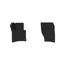 Коврики с экокожи в салон Touareg (7P) Restyling (2-zone climate control) Volkswagen 2014-2018 2 поколение SUV EU EVAtech  ECO Экокожа черная c черной ниткой черный кант