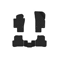 Коврики с экокожи в салон Passat (B7) Volkswagen 2010-2014 7 поколение Sedan EU EVAtech  ECO Экокожа черная c черной ниткой черный кант