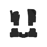 Коврики с экокожи в салон Passat (B7) Volkswagen 2010-2014 7 поколение Combi EU EVAtech  ECO Экокожа черная c черной ниткой черный кант