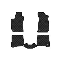 Коврики с экокожи в салон Passat (B5) Volkswagen 1996-2005 5 поколение Sedan EU EVAtech  ECO Экокожа черная c черной ниткой черный кант