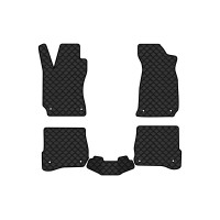 Коврики с экокожи в салон Passat (B5) Volkswagen 1996-2005 5 поколение Combi EU EVAtech  ECO Экокожа черная c черной ниткой черный кант