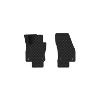 Коврики с экокожи в салон Tiguan (Mk 2) Restyling Volkswagen 2020 2 поколение SUV EU EVAtech  ECO Экокожа черная c черной ниткой черный кант