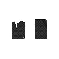 Коврики с экокожи в салон ID.6 Crozz 6 seats Volkswagen 2021 1 поколение SUV China EVAtech  ECO Экокожа черная c черной ниткой черный кант