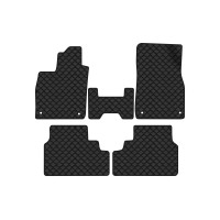 Коврики с экокожи в салон ID.4 Pro Volkswagen 2020 1 поколение SUV EU EVAtech  ECO Экокожа черная c черной ниткой черный кант