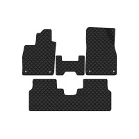 Коврики с экокожи в салон ID.4 Pro Volkswagen 2020 1 поколение SUV EU EVAtech  ECO Экокожа черная c черной ниткой черный кант