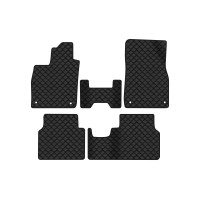 Коврики с экокожи в салон ID.4 Pure Volkswagen 2020 1 поколение SUV EU EVAtech  ECO Экокожа черная c черной ниткой черный кант