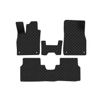 Коврики с экокожи в салон ID.4 GTX Volkswagen 2020 1 поколение SUV EU EVAtech  ECO Экокожа черная c черной ниткой черный кант