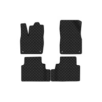 Коврики с экокожи в салон ID.6 Crozz PRO 6 seats Volkswagen 2021 1 поколение SUV China EVAtech  ECO Экокожа черная c черной ниткой черный кант