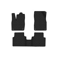 Коврики с экокожи в салон ID.6 Crozz PRO 6 seats Volkswagen 2021 1 поколение SUV China EVAtech  ECO Экокожа черная c черной ниткой черный кант