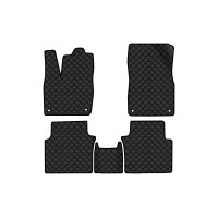 Коврики с экокожи в салон ID.6 Crozz PRO 7 seats Volkswagen 2021 1 поколение SUV China EVAtech  ECO Экокожа черная c черной ниткой черный кант