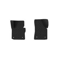 Коврики с экокожи в салон Caddy (2K) 4-doors Volkswagen 2004-2015 3 поколение Minivan EU EVAtech  ECO Экокожа черная c черной ниткой черный кант