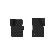 Коврики с экокожи в салон Caddy (2K) 4-doors Volkswagen 2004-2015 3 поколение Minivan EU EVAtech  ECO Экокожа черная c черной ниткой черный кант